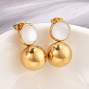 304 Stainless Steel Stud Earrings EJEW-D319-14G-2