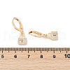 Brass Micro Pave Clear Cubic Zirconia Leverback Earrings EJEW-K300-07G-5