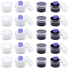 Gorgecraft 20Pcs 2 Colors Round Jewelry Clear Plastic Loose Diamond Storage Box CON-GF0001-15B-1