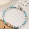 Adjustable 304 Stainless Steel Gemstone Beaded Bracelets FS-WG23DE2-09-1