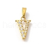 Ion Plating(IP) 304 Stainless Steel Micro Pave Cubic Zirconia Pendants STAS-H228-02G-05-1