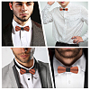CHGCRAFT 2Pcs 2 Style Adjustable Wood Bow Ties AJEW-CA0004-01-5