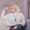 FIBLOOM 4Pcs Resin Imitation Gemstone Maitreya Buddha Pendant Necklace NJEW-FI0001-62A-7