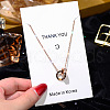 Alloy Crystal Rhinestone Pendant Necklaces for Women WGE6163-08-1