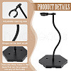 Plastic Minifigures Display Stands with Adjustable Snake Bone Bracket ODIS-WH0070-75A-4