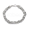 304 Stainless Steel Byzantine Chain Bracelets for Women Men BJEW-R018-14P-4