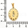 Golden 304 Stainless Steel Pendants STAS-K300-02G-D-3