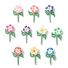 Seed Glass & Polymer Clay Pendants PALLOY-MZ00675-1