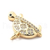 Rack Plating Brass with Cubic Zirconia Pendants KK-Q017-01D-G-2
