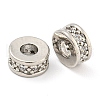 Rack Plating Brass Micro Pave Cubic Zirconia Spacer Beads KK-F089-39B-P05-1