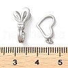 Rhodium Plated 925 Sterling Silver Fold Over Clasps STER-D005-07P-4