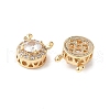 Brass Micro Pave Cubic Zirconia Beads KK-G531-01G-03-2