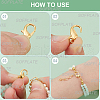 SOFPLATE 400Pcs Zinc Alloy Lobster Claw Clasps FIND-SP0001-29G-6
