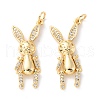 Brass Micro Pave Clear Cubic Zirconia Pendant ZIRC-Z018-22G-1