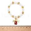 Travel Theme Brass Stretch Bracelets BJEW-C098-05-5