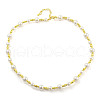 Brass Beaded Necklaces NJEW-P307-01G-1