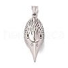 304 Stainless Steel Big Pendants STAS-K283-32AS-1