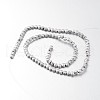 Electroplate Non-magnetic Synthetic Hematite Bead Strands G-F300-33B-F01-2