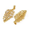 Rack Plating Brass Clear Cubic Zirconia Pendants KK-L236-04C-G-2
