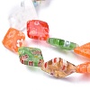 Rhombus Handmade Millefiori Glass Beads LK-R004-48-3