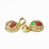 Brass Micro Pave Cubic Zirconia Charms KK-E068-VB322-3