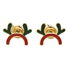 Ion Plating(IP) 304 Stainless Steel Enamel Stud Earrings EJEW-I316-03G-09-1