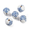 Spray Painted Wood European Beads WOOD-F017-08C-1