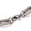 201 Stainless Steel Oval Link Chain Bracelets BJEW-B078-69EBP-3