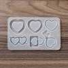 Heart Shape Quicksand DIY Silicone Mold DIY-K073-10A-3