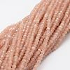 Natural Sunstone Bead Strands G-P270-2mm-27-2