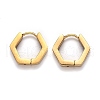 304 Stainless Steel Hexagon Huggie Hoop Earrings STAS-H156-03B-G-1