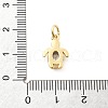 Brass Micro Pave Cubic Zirconia Pendants KK-Q029-02C-G-3