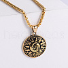 Vintage Constellation Moon Sun Stainless Steel Pendant Punk Necklaces DK4038-2-1