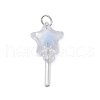 5Pcs Acrylic & Glass Pendants PALLOY-JF03526-02-2