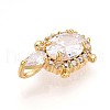 Brass Micro Pave Cubic Zirconia Pendants KK-N261-20A-G-2