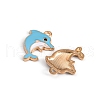 10Pcs 5 Colors Alloy Enamel Pendants ENAM-YW0002-03-3