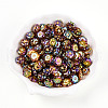UV Plating Iridescent Opaque Acrylic Beads OACR-T028-32-2