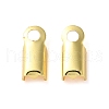 Rack Plating Brass Folding Crimp Ends KK-M269-21G-1