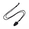 Natural Mixed Gemstone Sailor's Knot Pendant Necklace with Nylon Cord for Women NJEW-E091-02-3