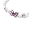 Butterfly Alloy Enamel Link Bracelets BJEW-JB11722-02-3