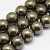 Natural Pyrite Beads Strands G-L031-18mm-01-1