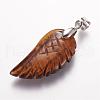 Natural Tiger Eye Pendants G-E339-02B-3