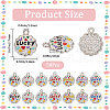 SUNNYCLUE 50Pcs Alloy Enamel Pendants ENAM-SC0007-75-2