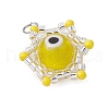 Beaded Star Eye Charms PALLOY-MZ00574-08-3