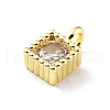 Rack Plating Brass Micro Pave Cubic Zirconia Pendants KK-P247-11G-2