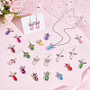 SUNNYCLUE 60Pcs 4 Style Electroplate Glass & Imitation Pearl Acrylic Pendants FIND-SC0004-04-4