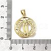 Brass Micro Pave Cubic Zirconia Pendants KK-C090-35G-06-3