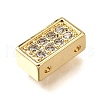 Brass Micro Pave Clear Cubic Zirconia Multi-Strand Links KK-B136-19G-1