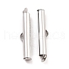 Non-Tarnish 304 Stainless Steel Slide On End Clasp Tubes STAS-C044-08C-P-1