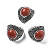 Natural Red Jasper Adjustable Rings RJEW-I108-03AS-06-4